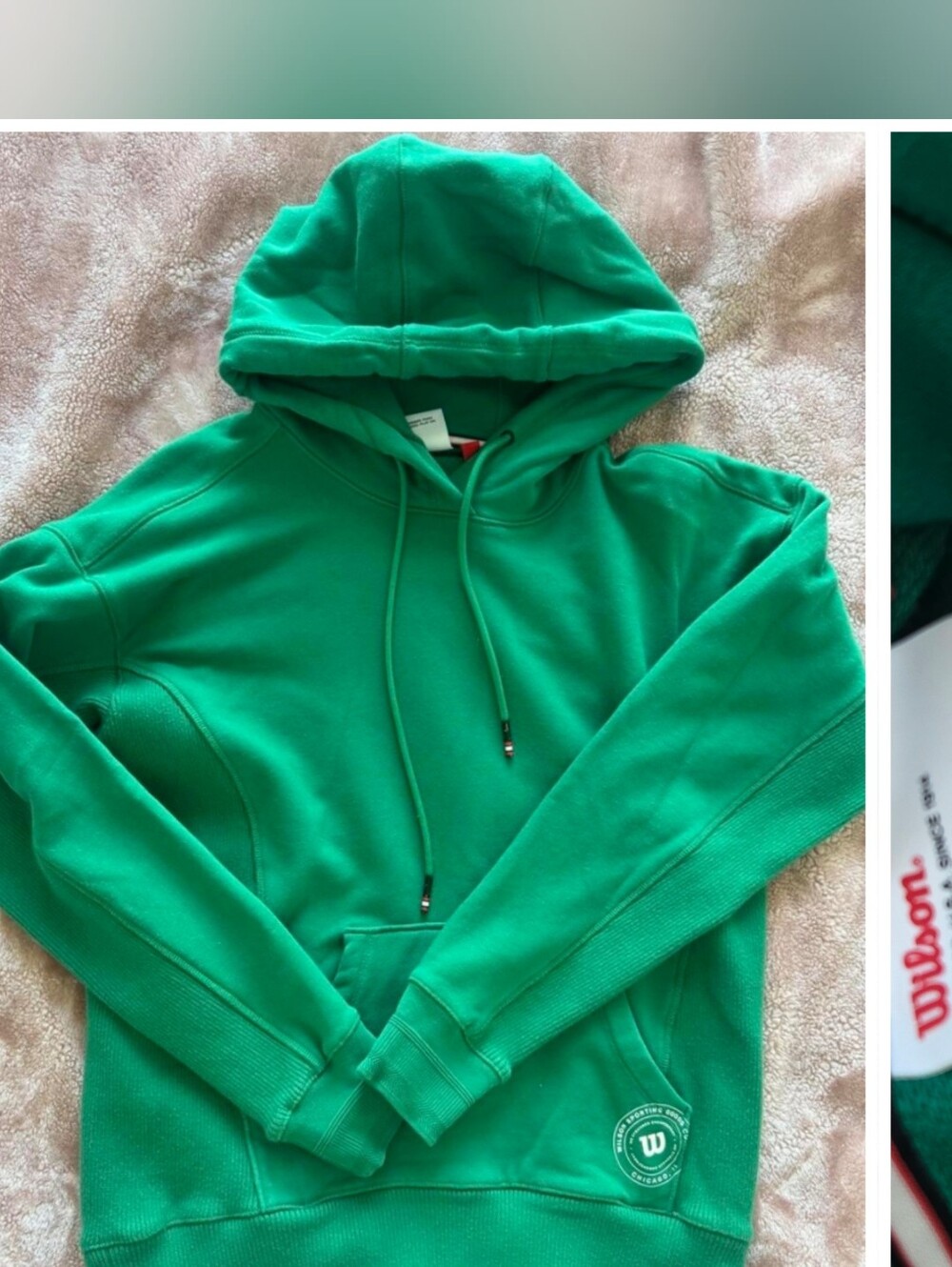 Nwot Wilson Kelly Green Oversized Stamped Hoodie M